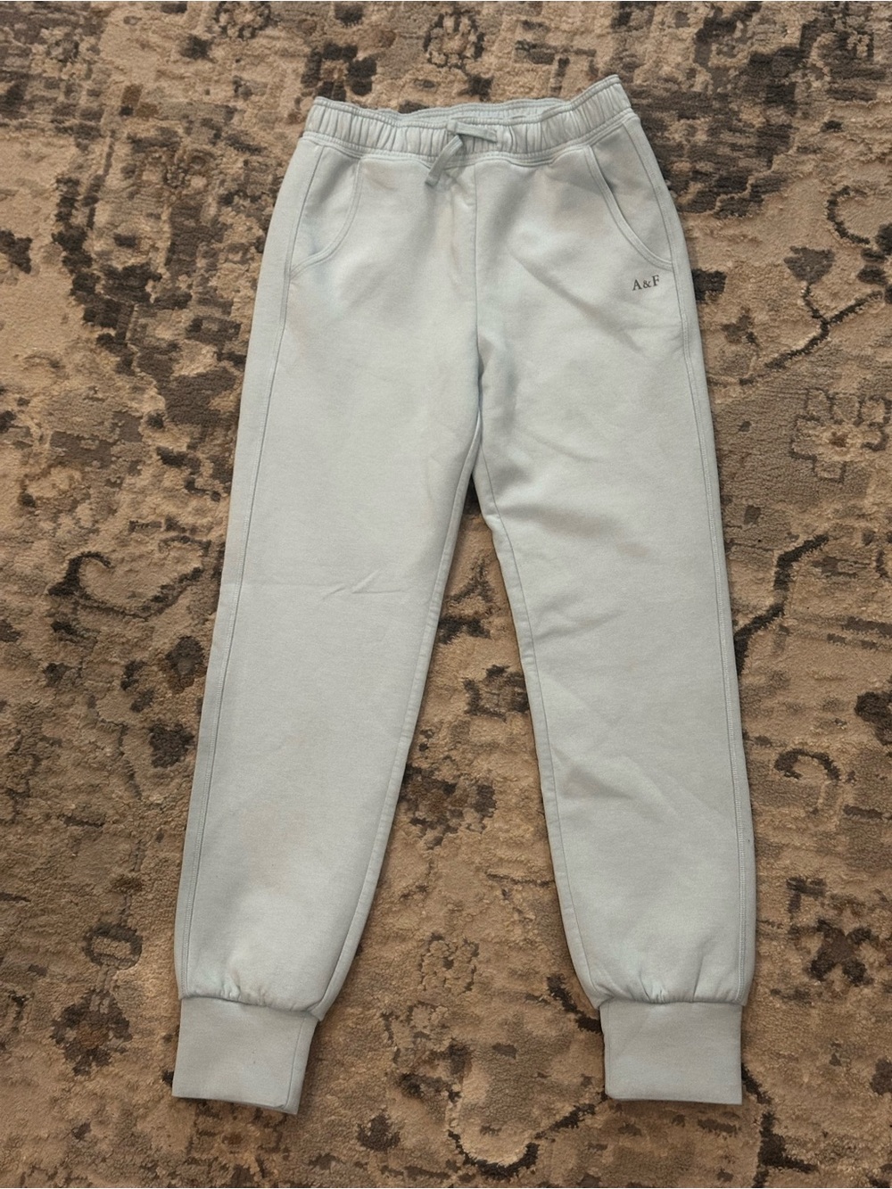 Abercrombie & Fitch Light Gray Kids Sweatpants Joggers - Picture 3 of 9